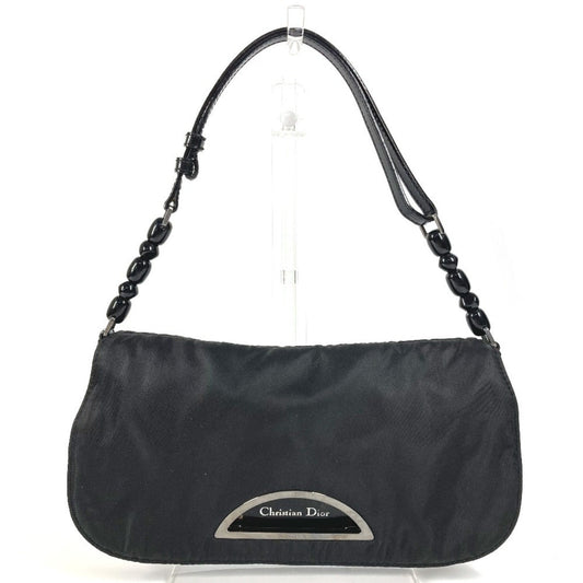 Christian Dior Black Monogram Nylon Pouch Shoulder Bag  