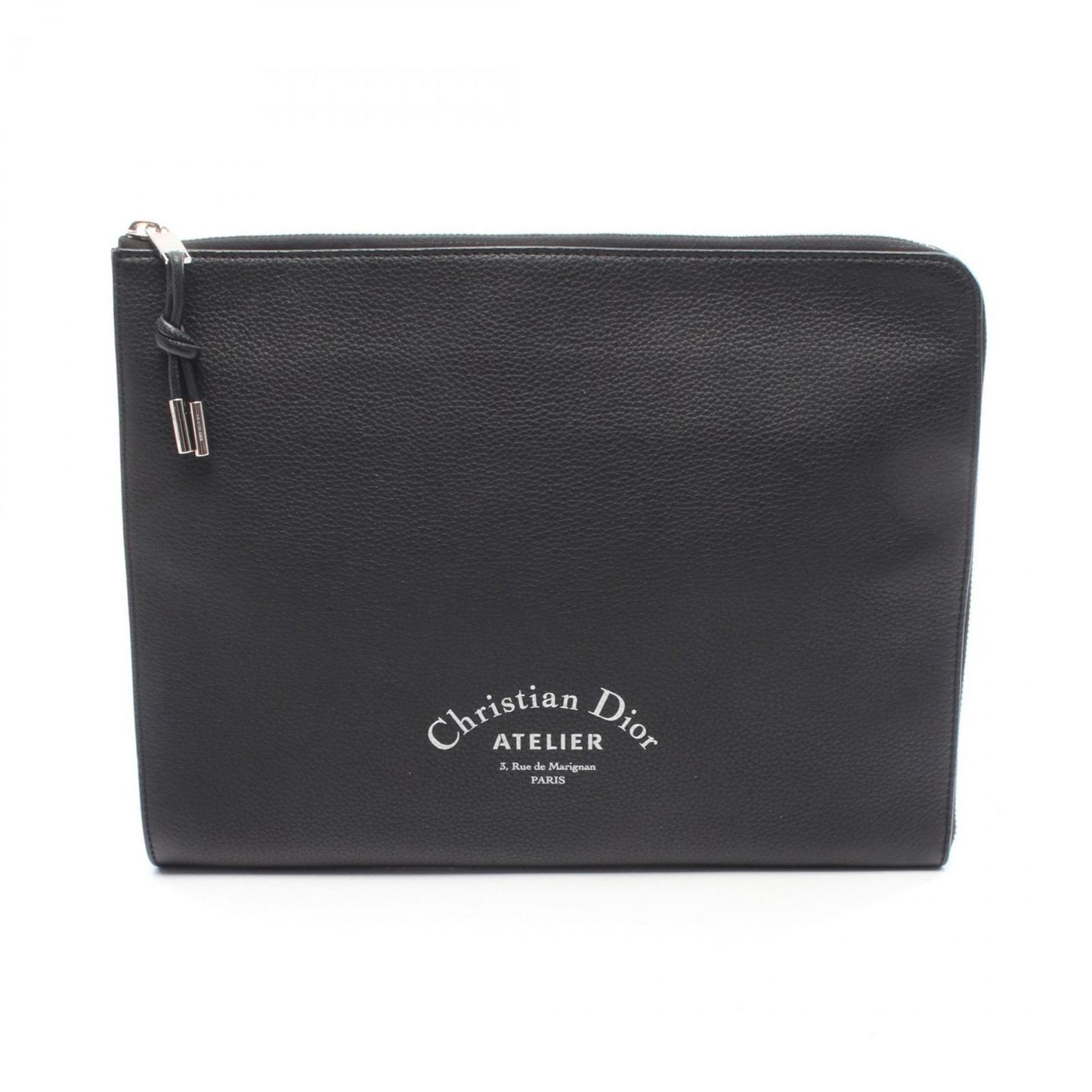 Christian Dior Black Leather Clutch Bag  