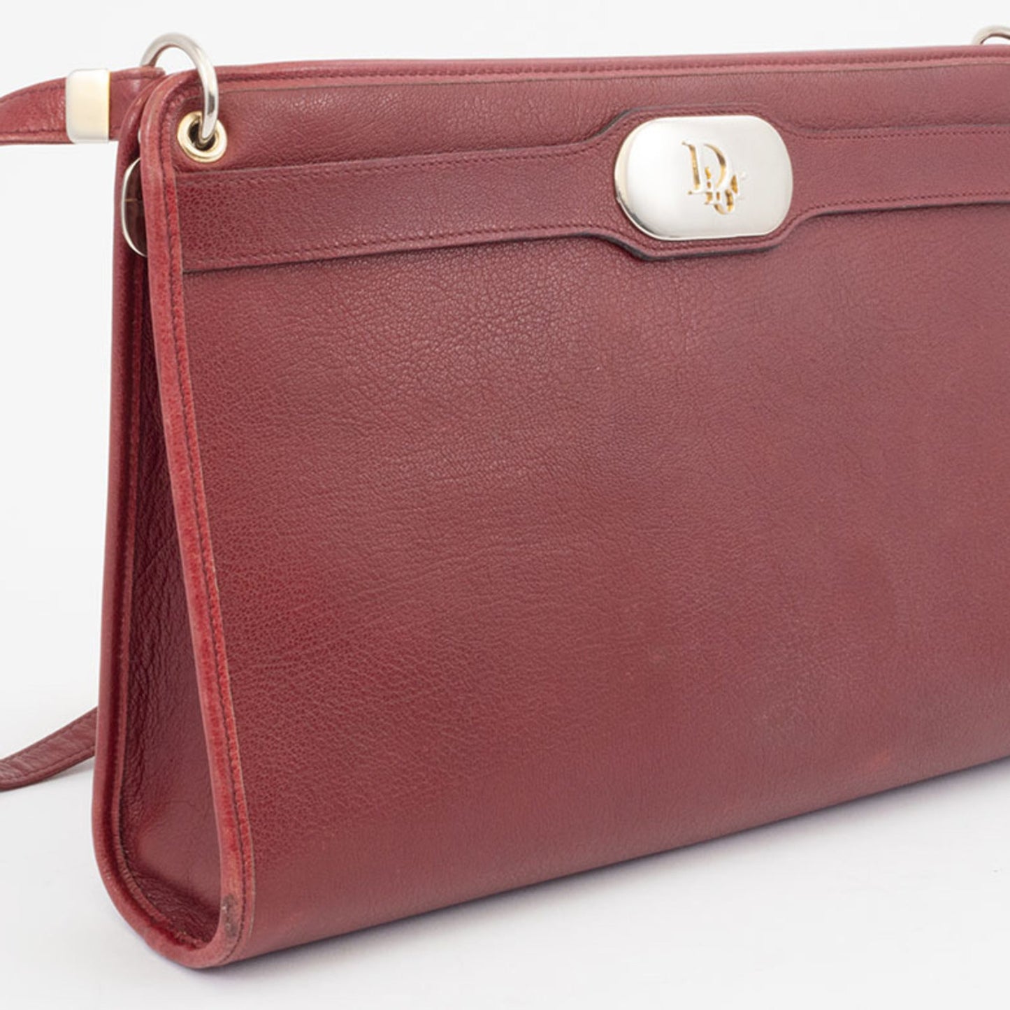 Christian Dior Bordeaux Leather Shoulder Bag  