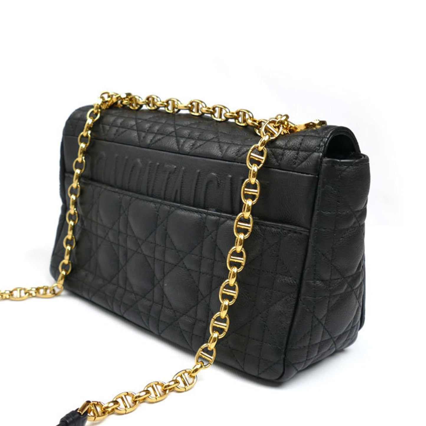 Christian Dior Black Leather Shoulder Bag  