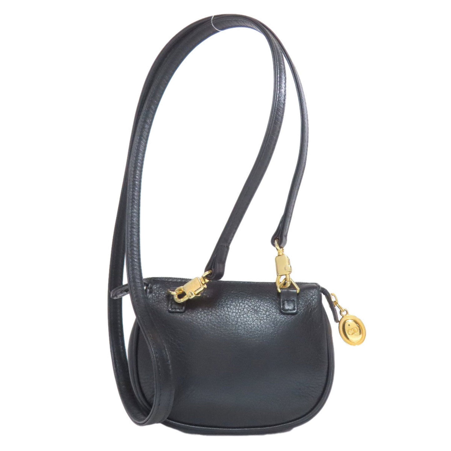 Christian Dior Black Leather Shoulder Bag  
