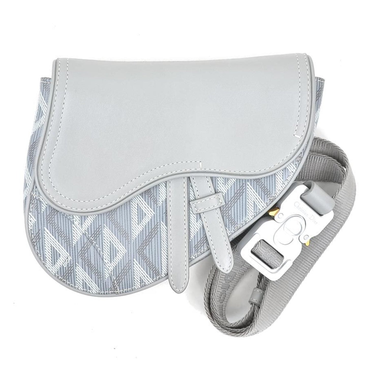 Christian Dior Gray Leather Sling Bag  