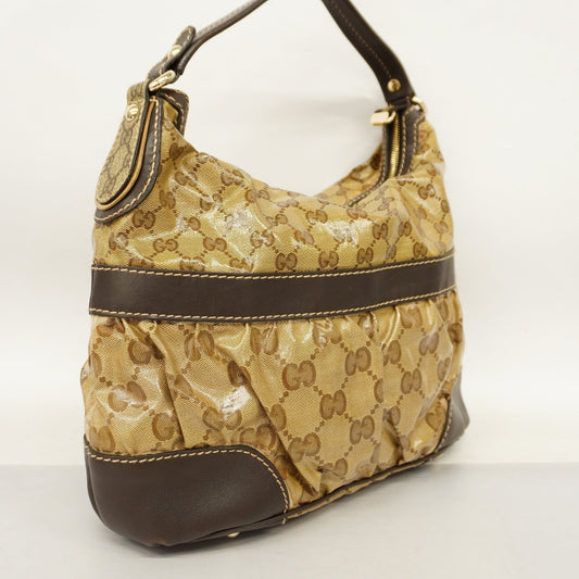 Gucci Leather Canvas Shoulder Bag