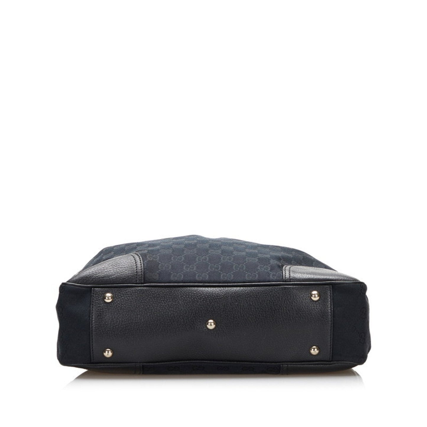 Gucci Black Leather Canvas Tote Style 37