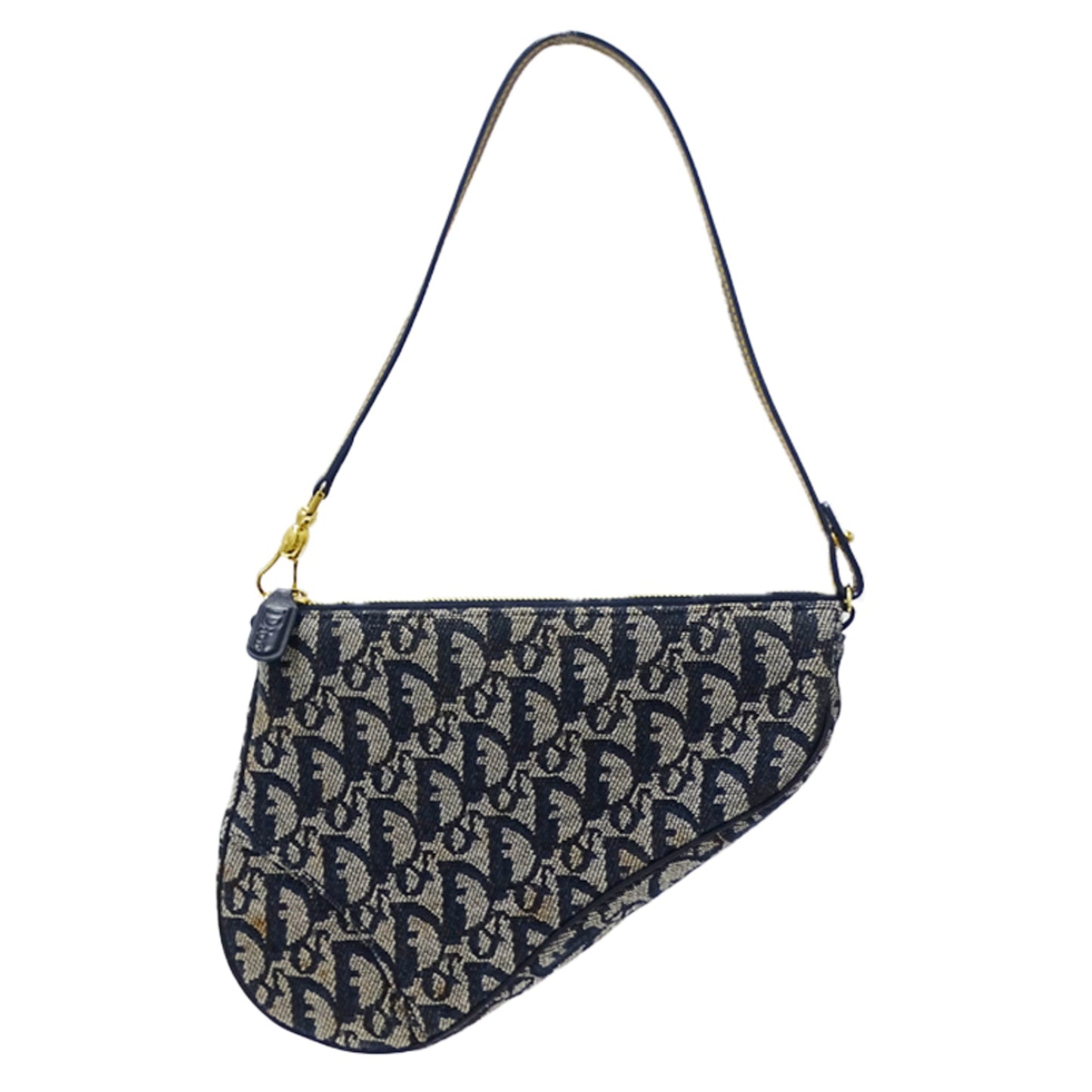 Christian Dior Blue Jacquard Shoulder Bag  