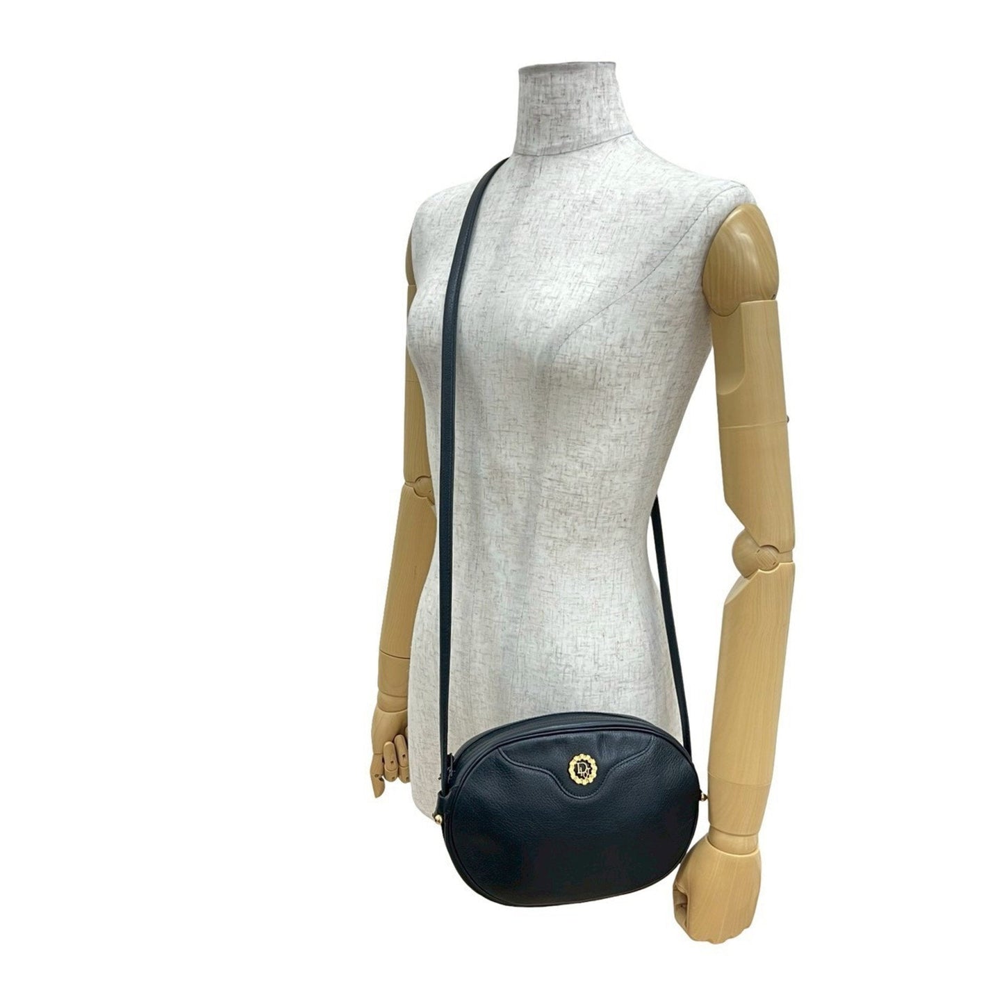 Christian Dior Black Leather Pochette Shoulder Bag  