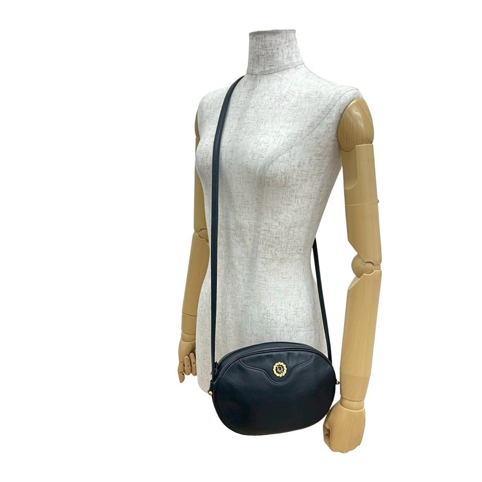 Christian Dior Black Leather Pochette Shoulder Bag  