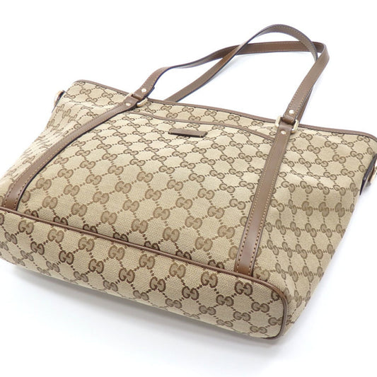 Gucci Leather Canvas Tote