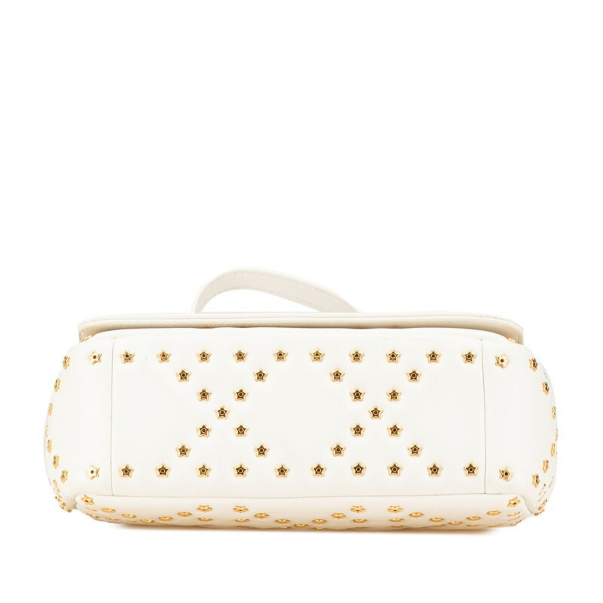 Christian Dior White Leather Shoulder Bag  