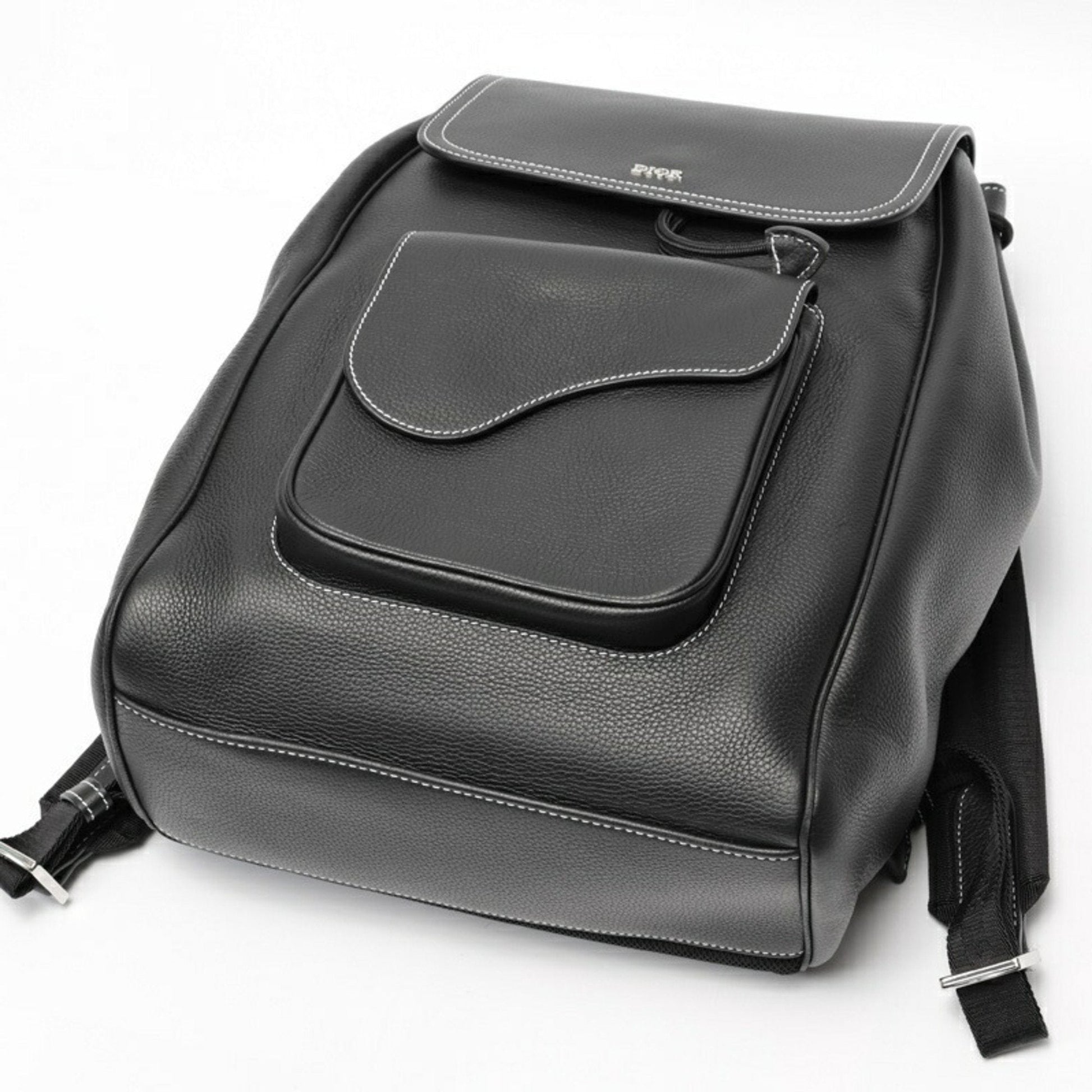 Christian Dior Black Leather Backpack  
