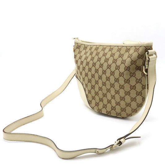 Gucci Leather Canvas Shoulder Bag
