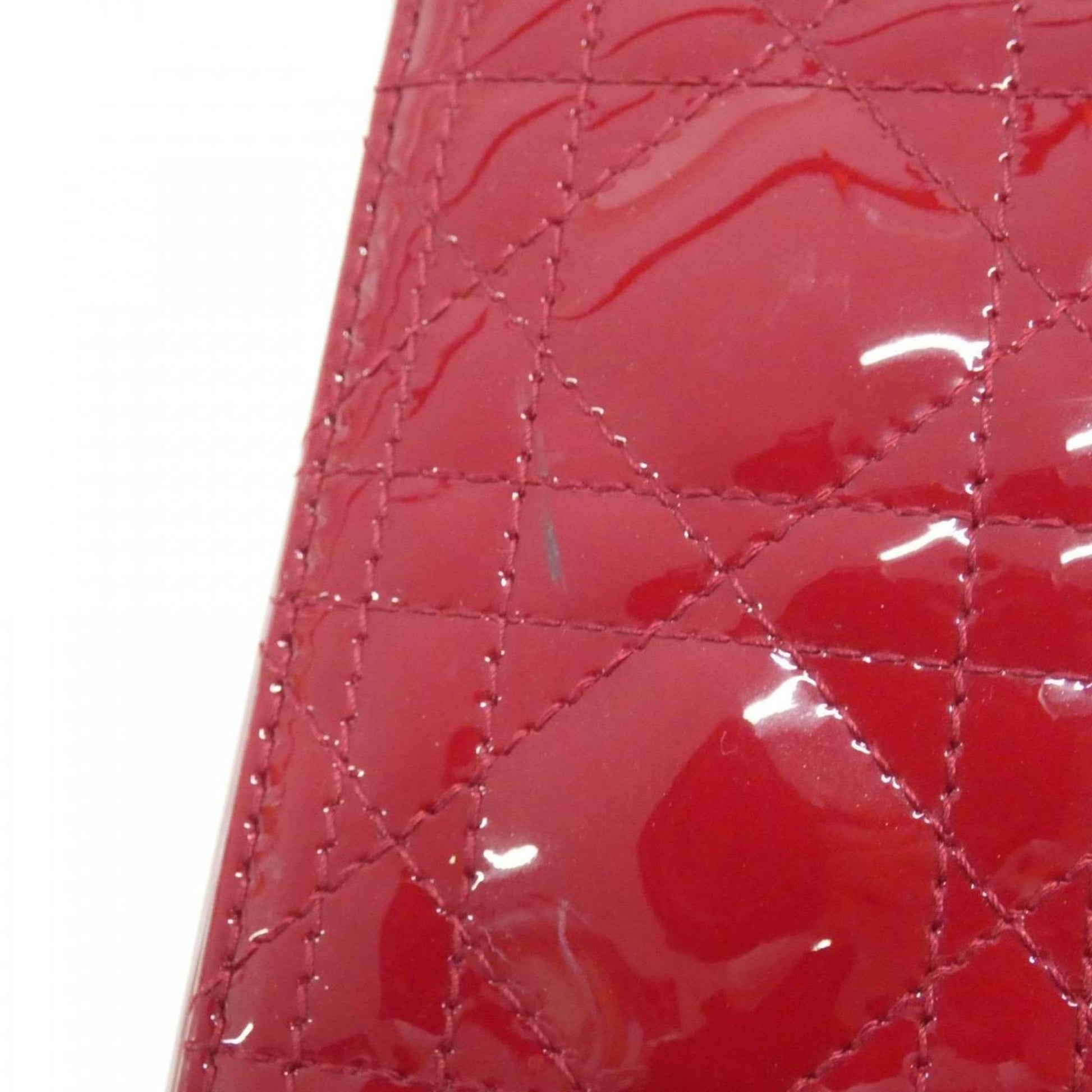 Christian Dior Cherry Red Leather Handbag  