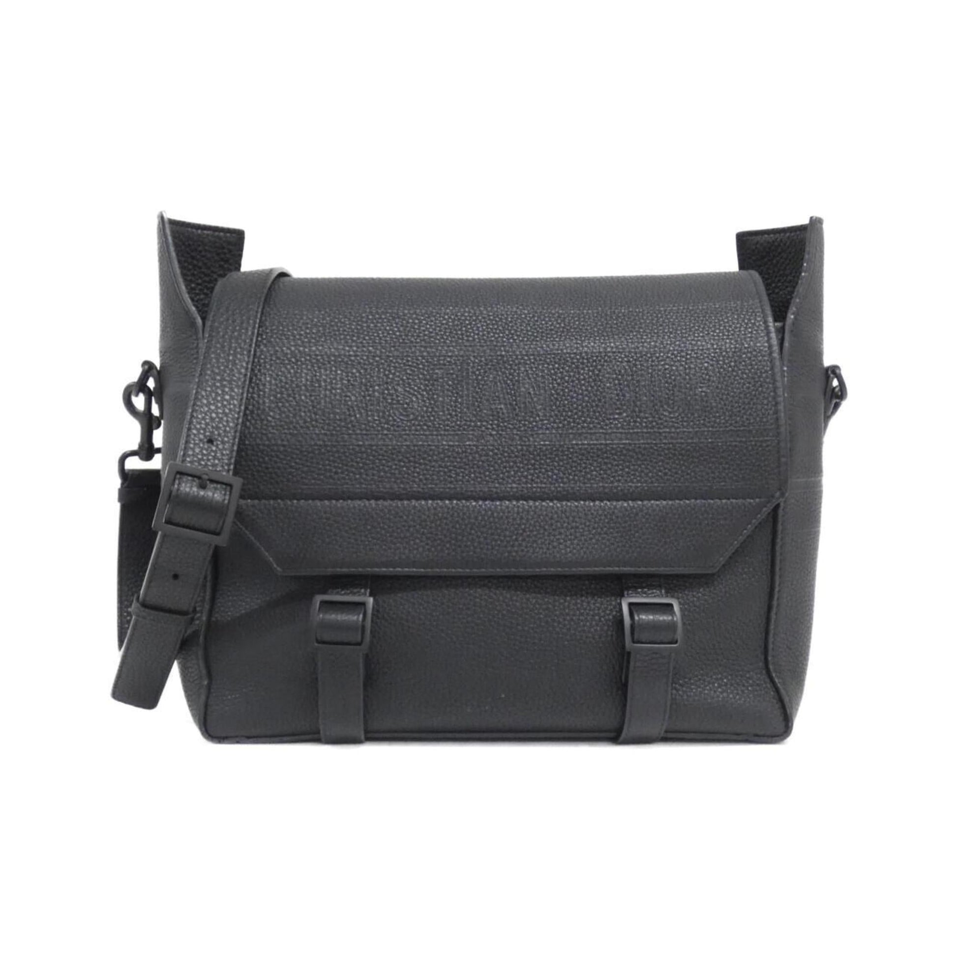 Christian Dior Black Leather Shoulder Bag  