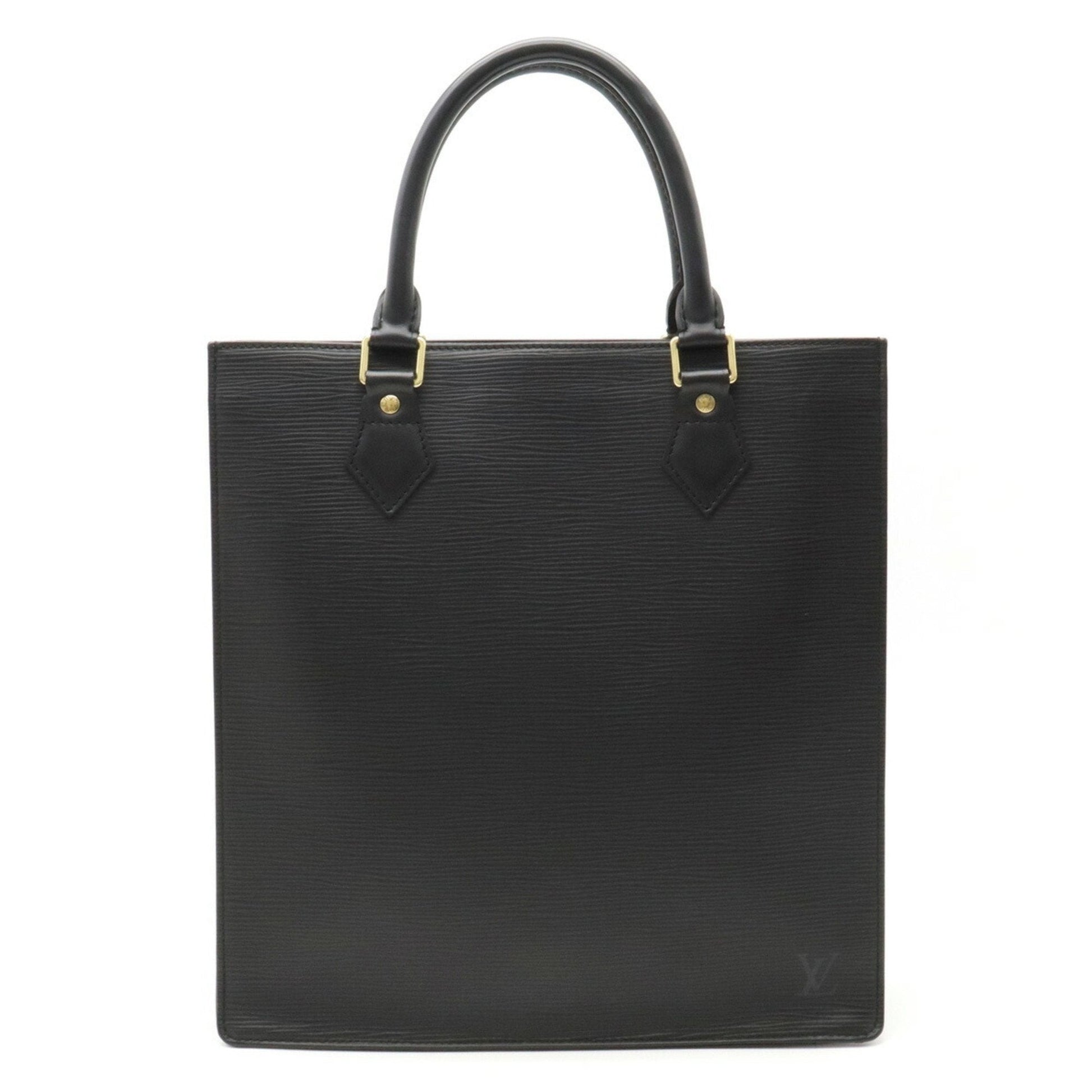 LOUIS VUITTON Epi Sac Pla PM Tote Bag Handbag Square Leather Noir Black