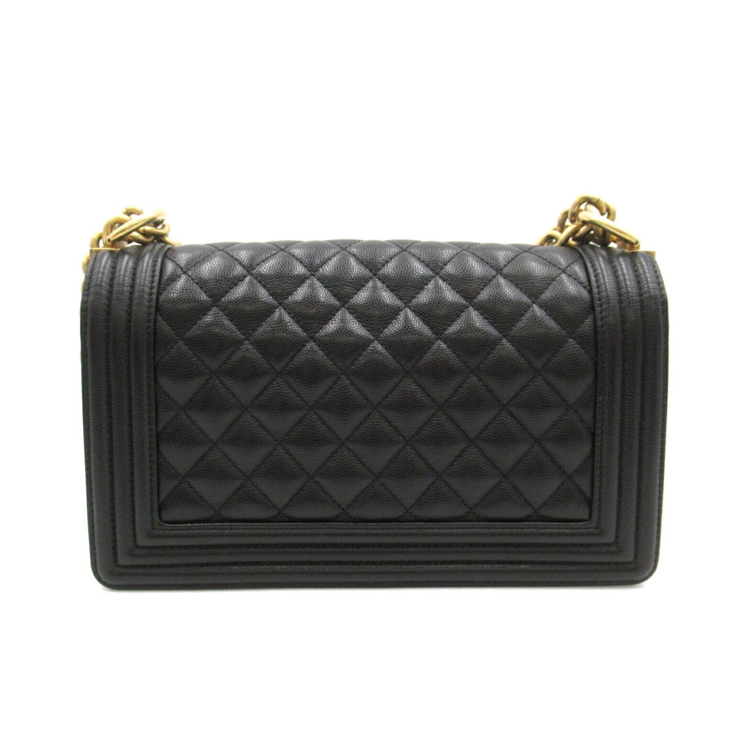 CHANEL Boy Chanel Chain Shoulder 2way Bag Caviar Skin Grained Calf Women s Black