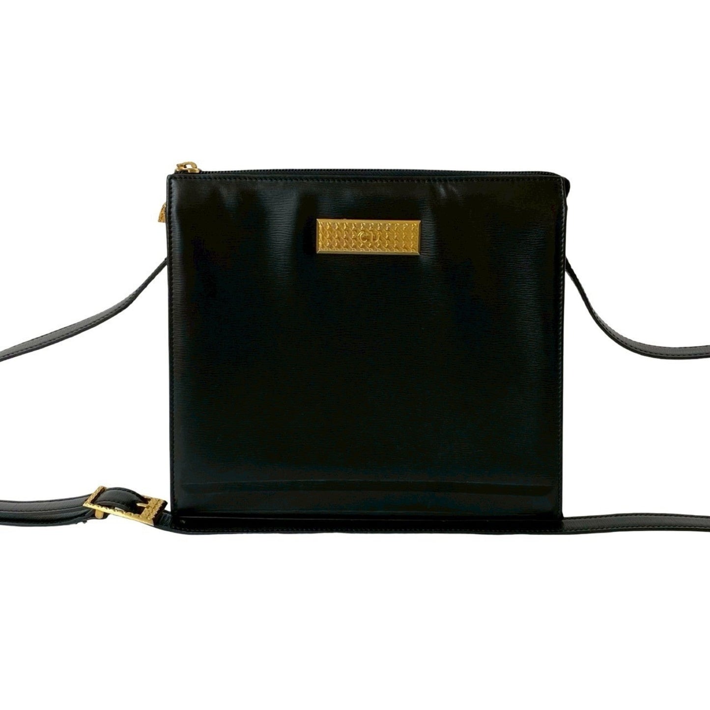 Christian Dior Black Leather Pochette Shoulder Bag  