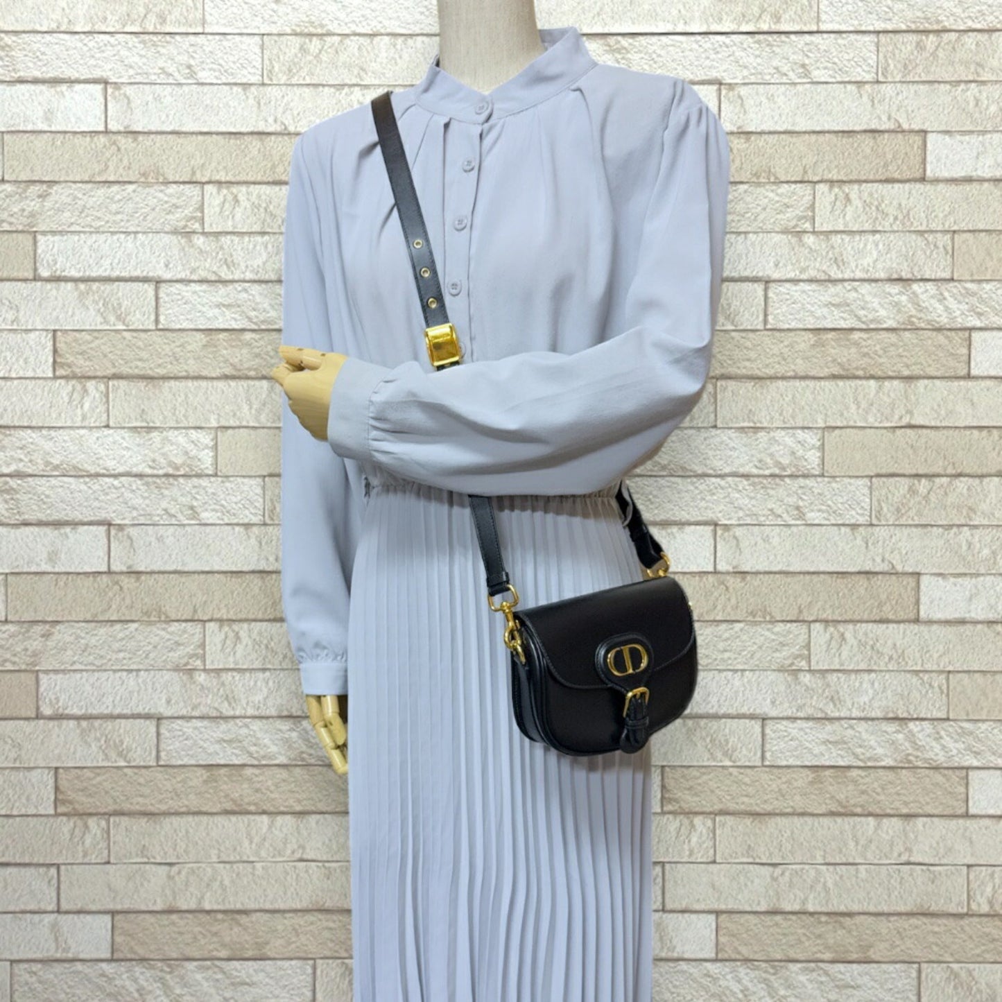 Christian Dior Black Leather Shoulder Bag  