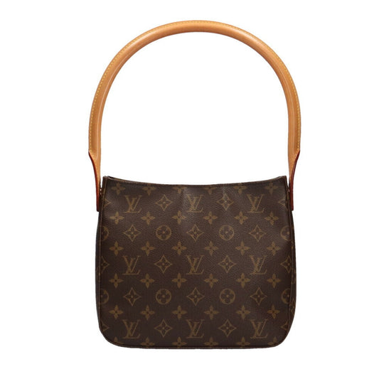 Louis Vuitton Looping MM Monogram Shoulder Bag Canvas Brown Ladies