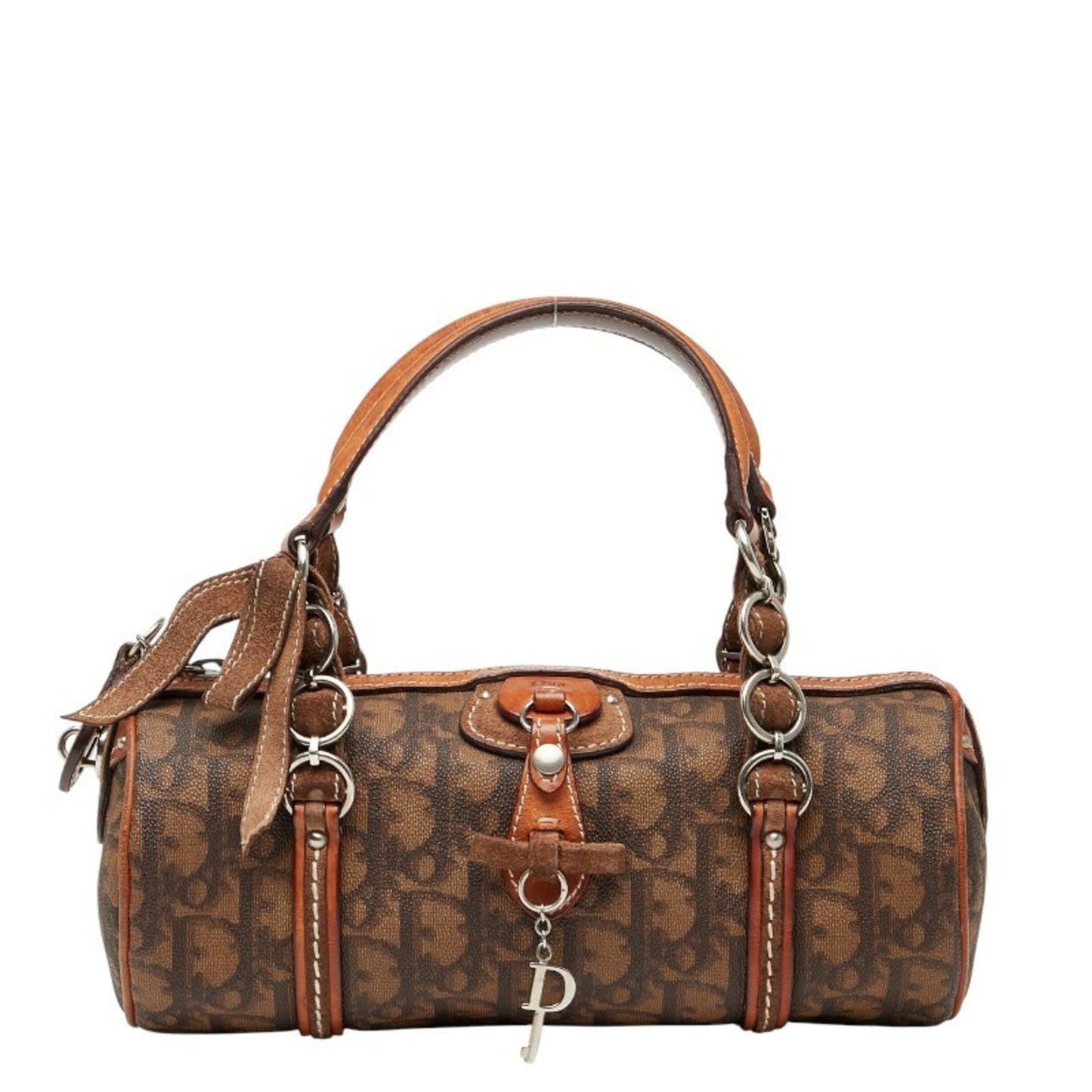 Christian Dior Trotter Brown Pvc Leather Handbag  