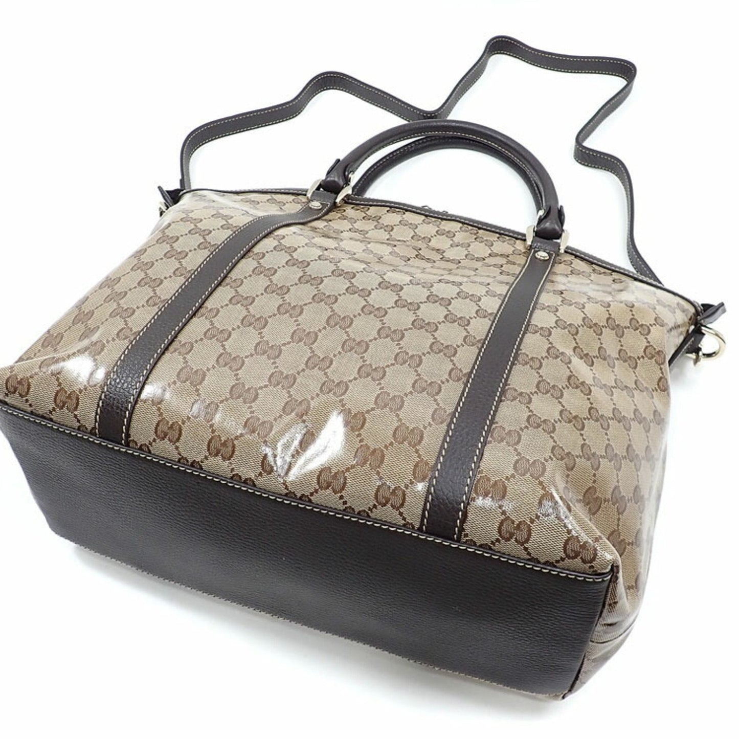 Gucci Leather Canvas Shoulder Bag
