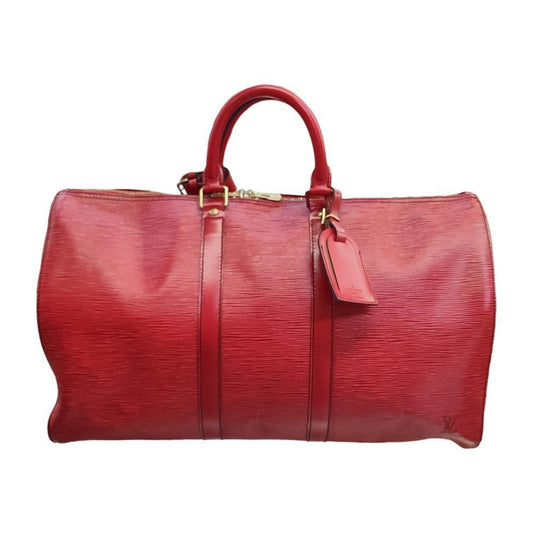 LOUIS VUITTON Epi Keepall 45 Boston Bag Ladies M42977 Castilian Red