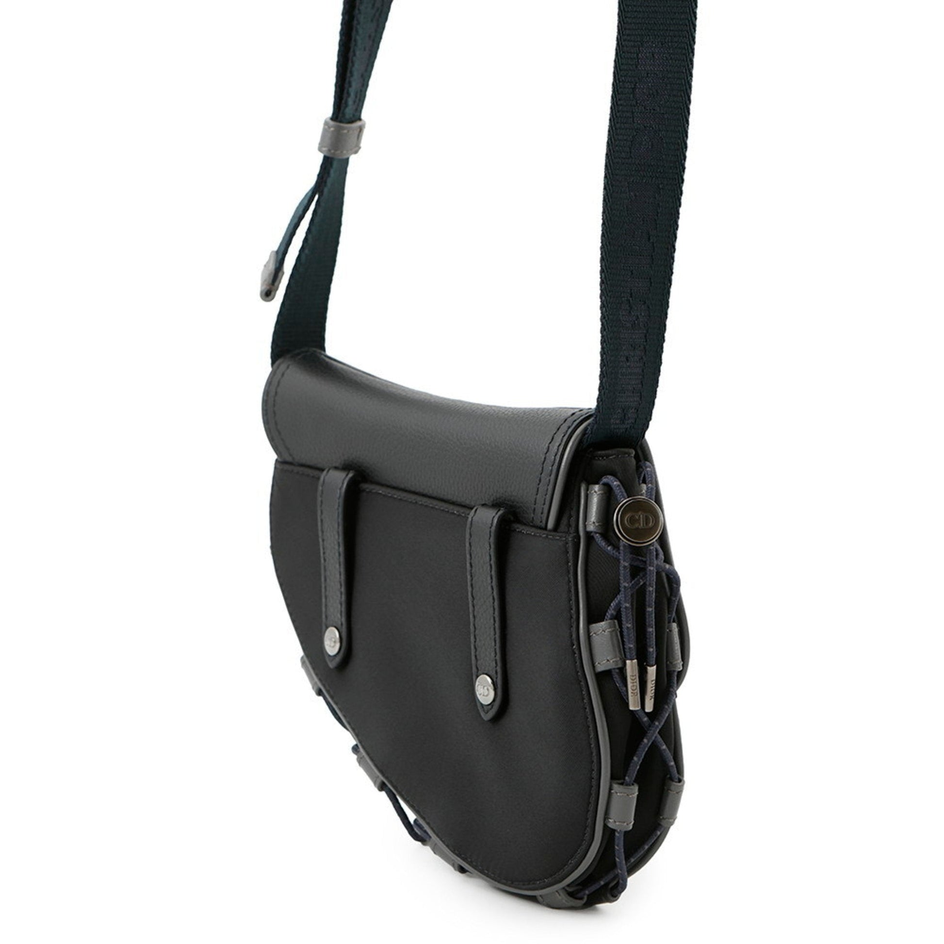 Christian Dior Black Fabric Leather Shoulder Bag  