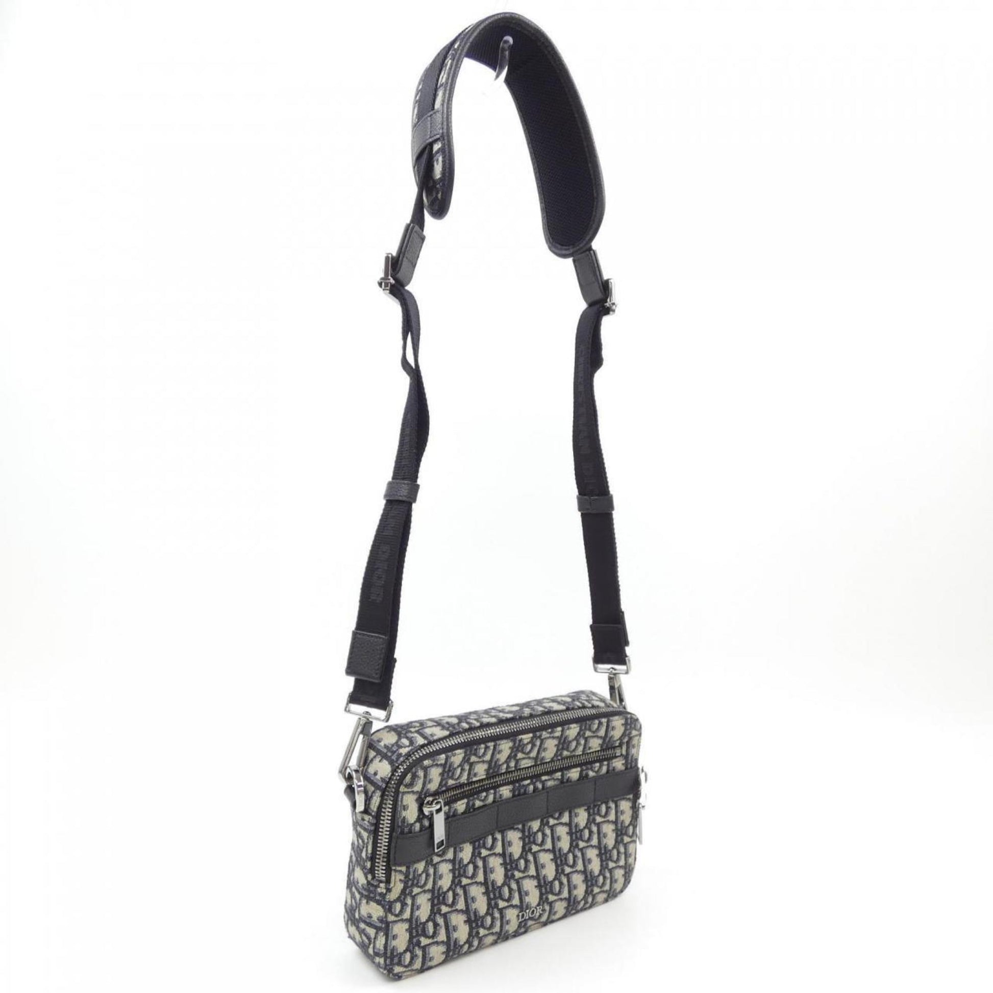 Christian Dior Beige Black Blue Handbag  