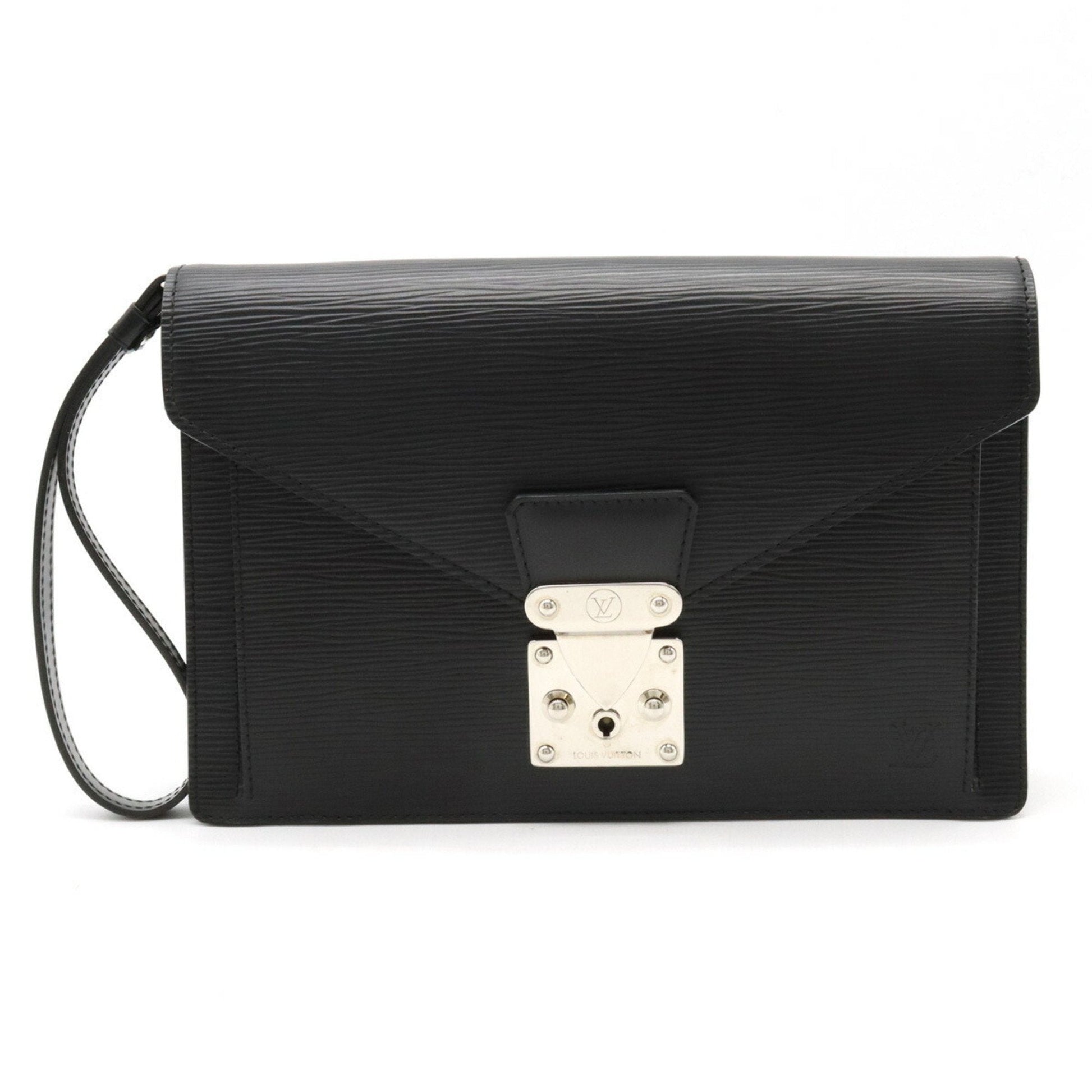 LOUIS VUITTON Epi Pochette Serie Dragonne Second Bag Noir Black Non-sticky