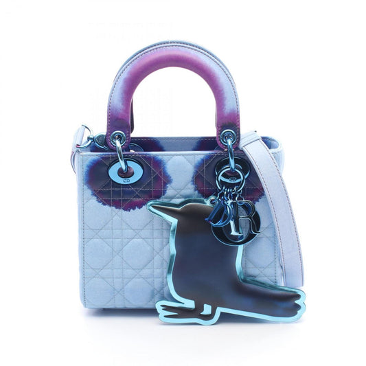 Christian Dior Blue Navy Purple Leather Handbag  