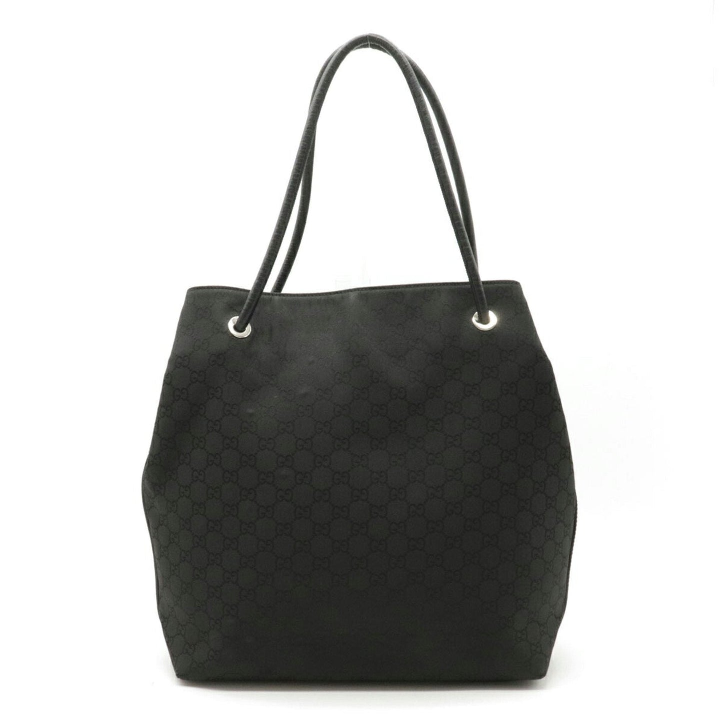 Gucci Black Leather Nylon Tote Style 2