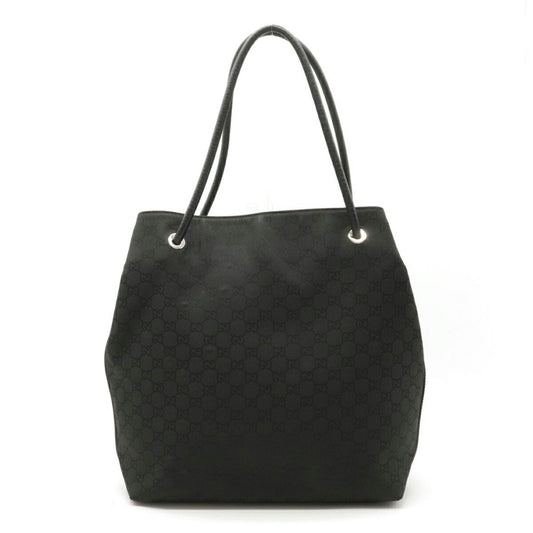 Gucci Black Leather Nylon Tote Style 2