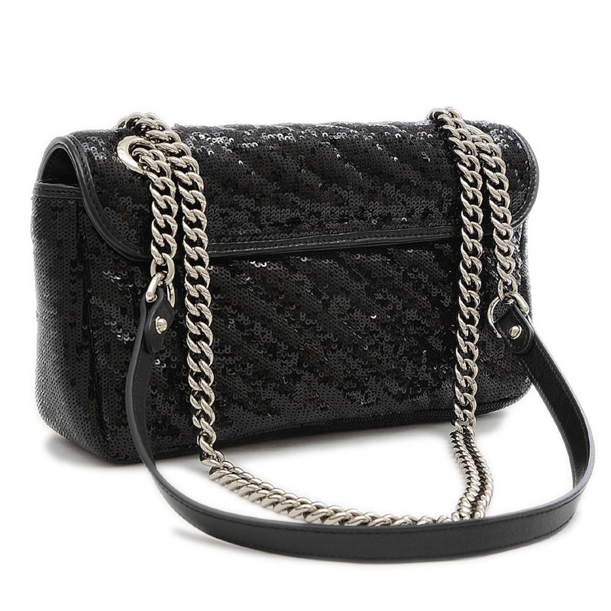 Gucci GG Marmont Black Leather Shoulder Bag Style 4
