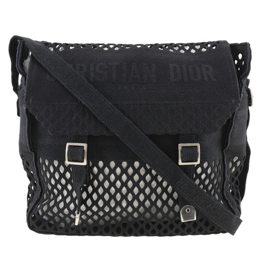 Christian Dior Black Mesh Messenger Bag Shoulder Bag  