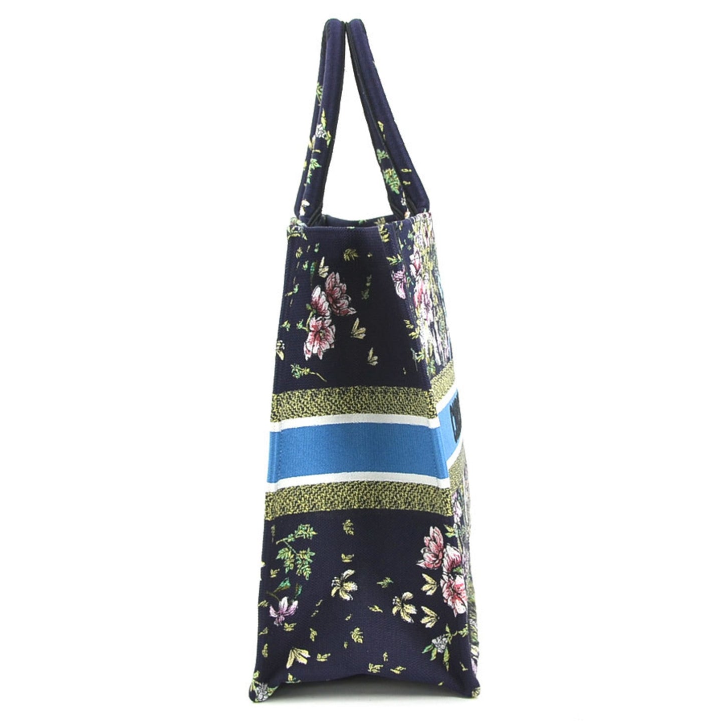 Christian Dior Navy Canvas Handbag Tote Bag  