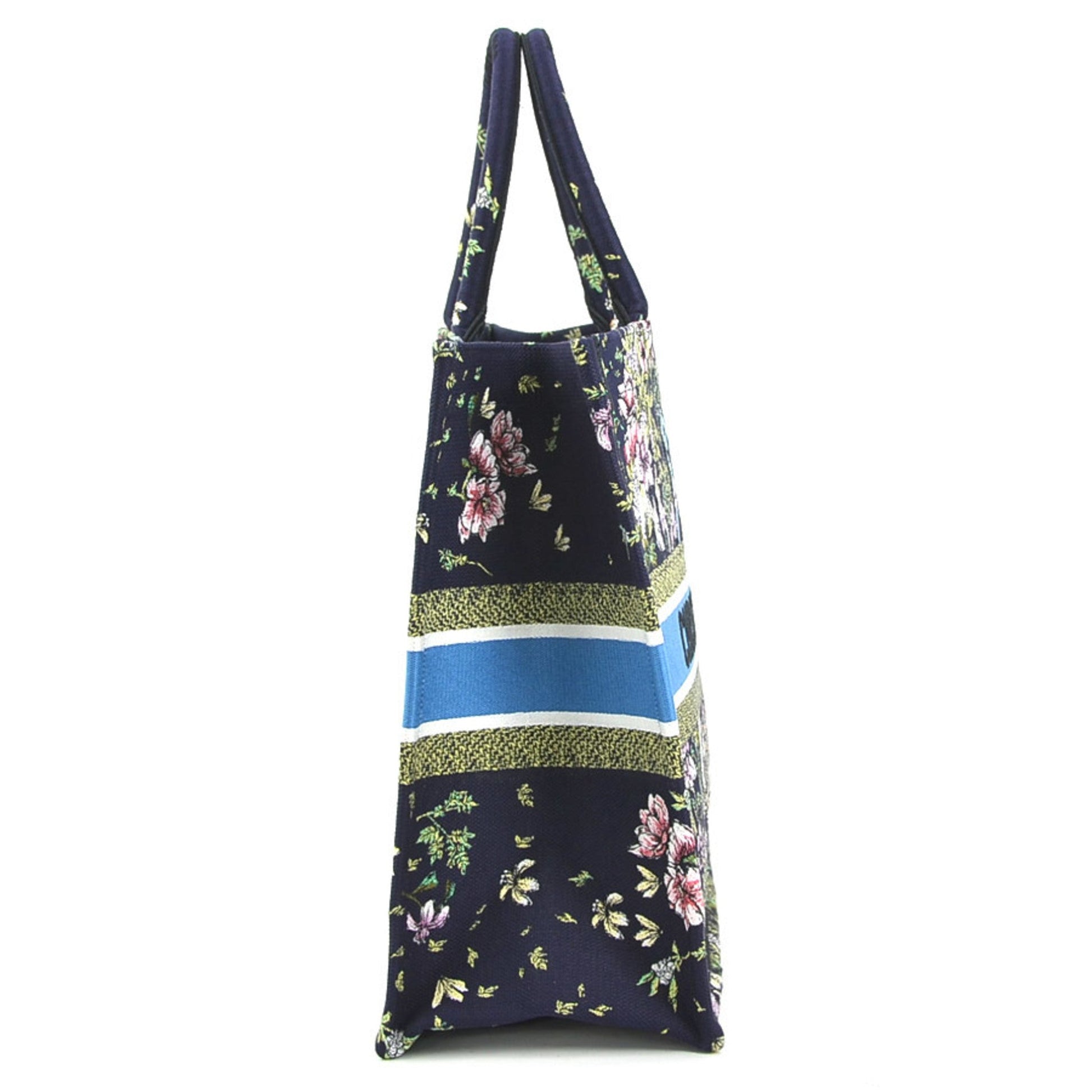 Christian Dior Navy Canvas Handbag Tote Bag  