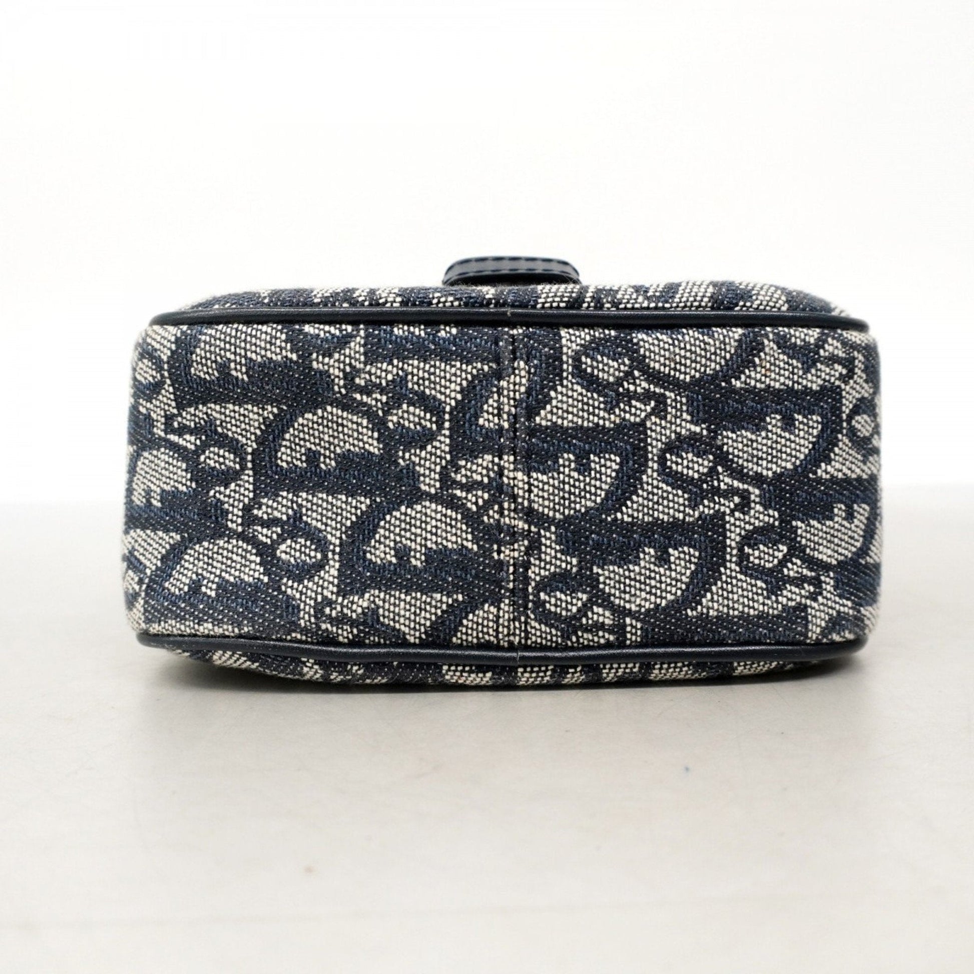 Christian Dior Navy Canvas Shoulder Bag  