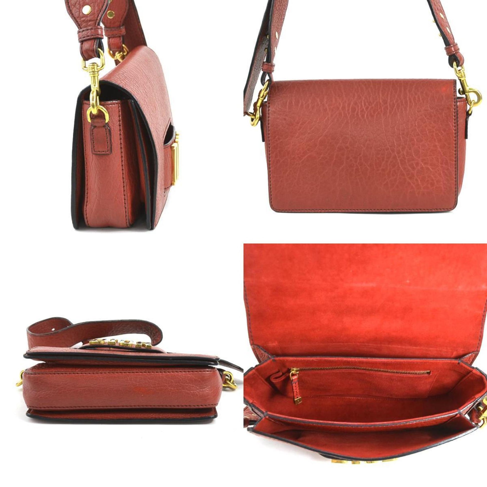 Christian Dior Red Color Leather Shoulder Bag  