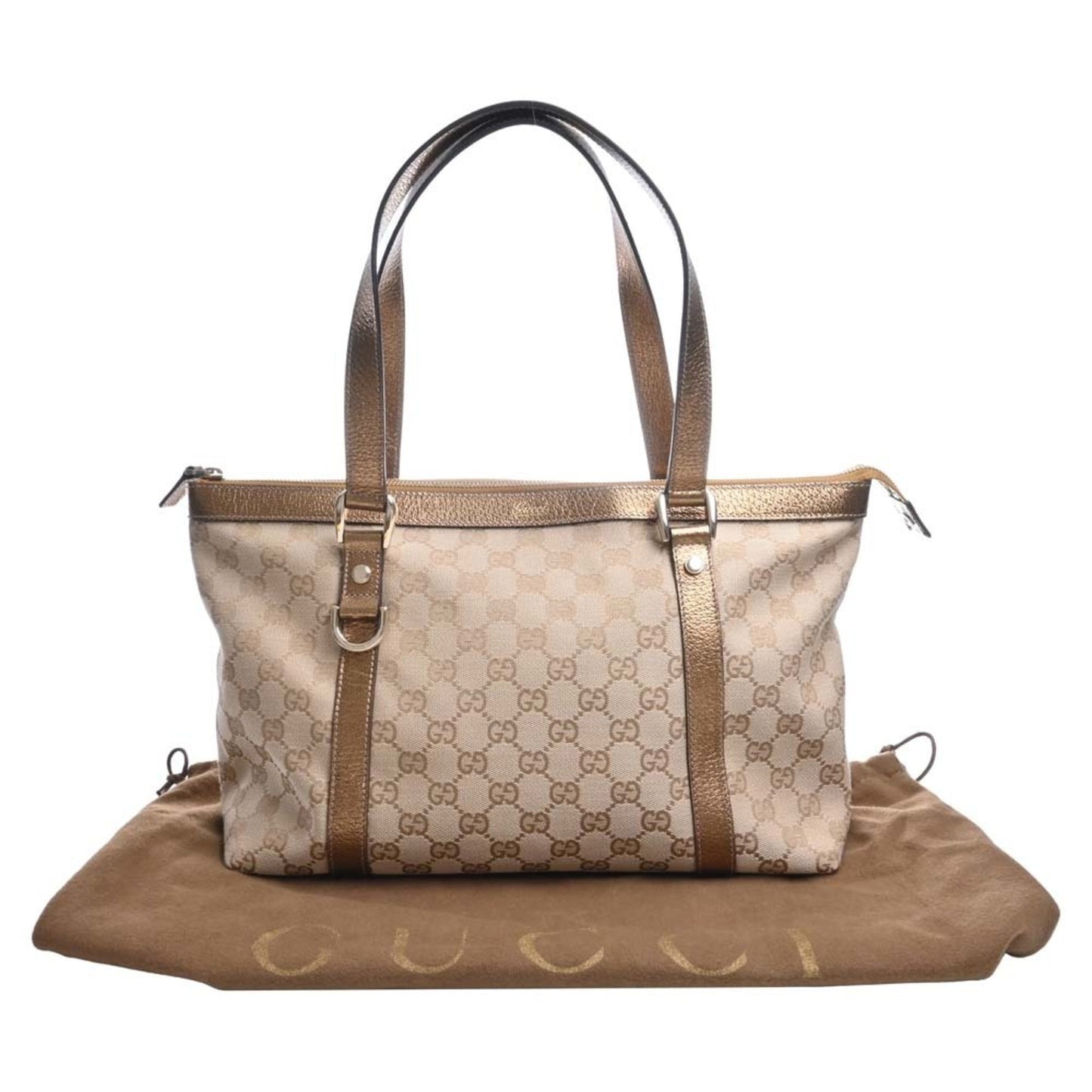 Gucci Leather Canvas Tote