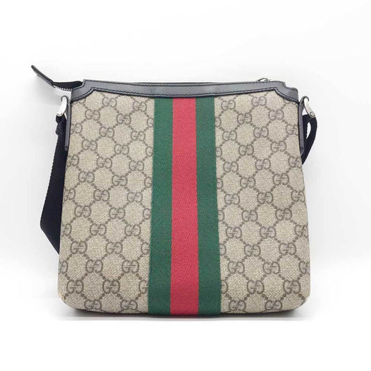Gucci Leather Canvas Shoulder Bag