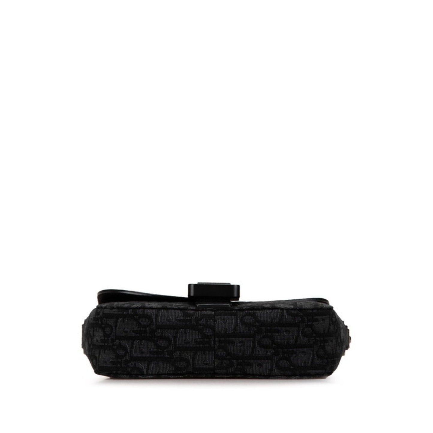 Christian Dior Black Canvas Leather Shoulder Bag  