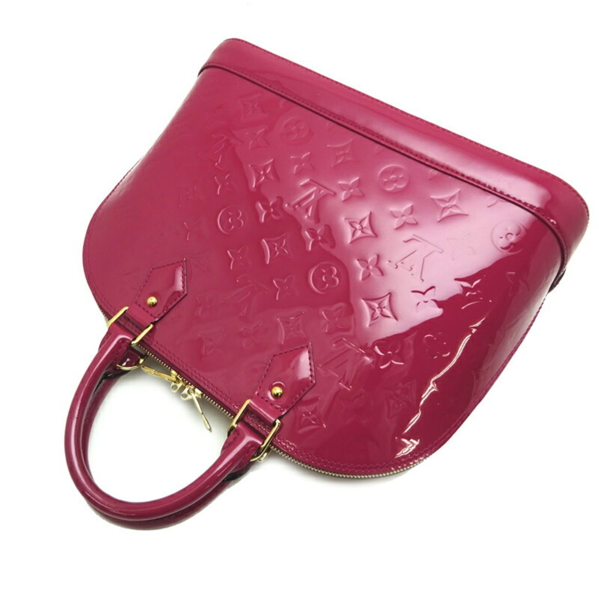 LOUIS VUITTON Alma Women's Handbag [] Monogram Vernis Rose Pop [Pink]