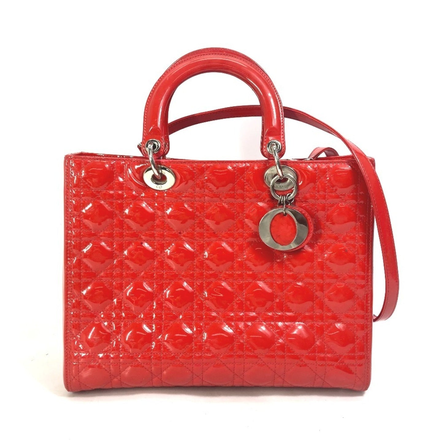 Christian Dior Red Color Leather Handbag Shoulder Bag  
