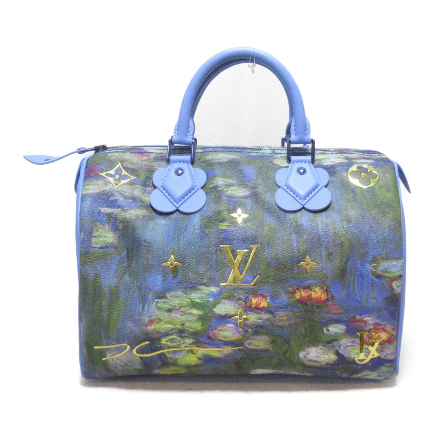LOUIS VUITTON monet speedy 30 handbag Blue Masters collection PVC coated canvas M43354