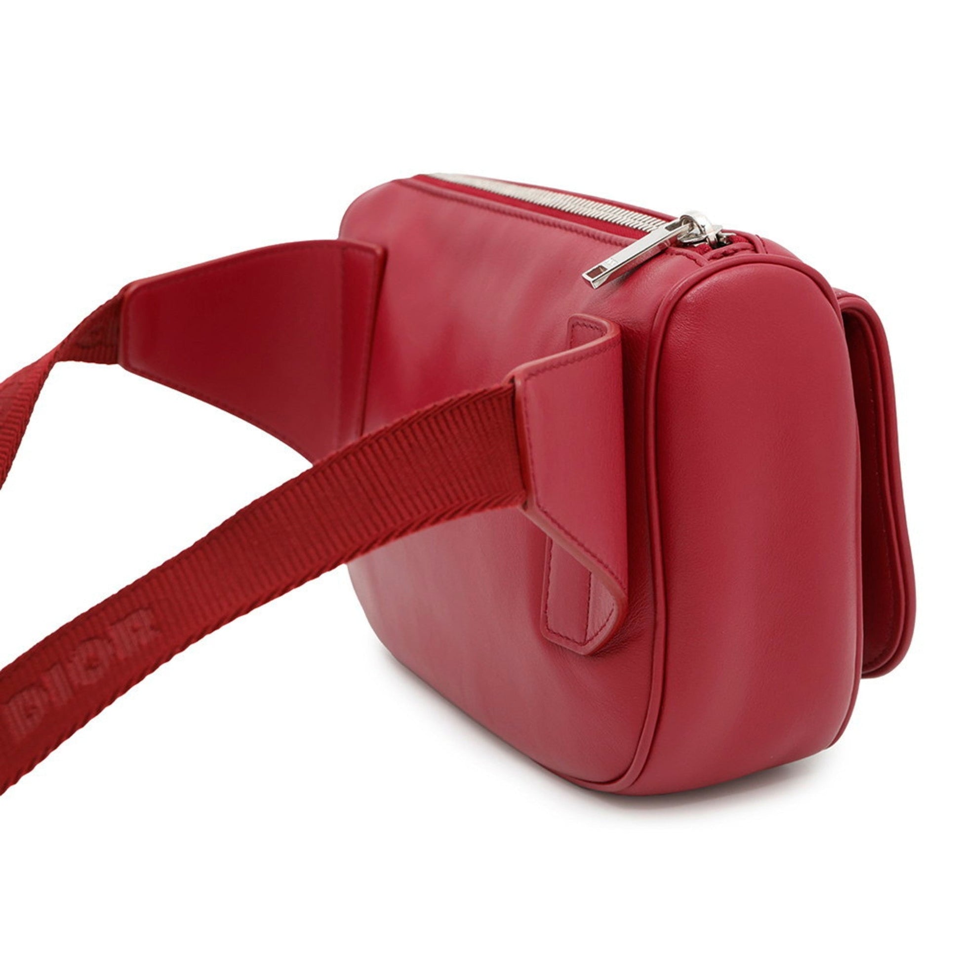 Christian Dior Red Color Leather Sling Bag  