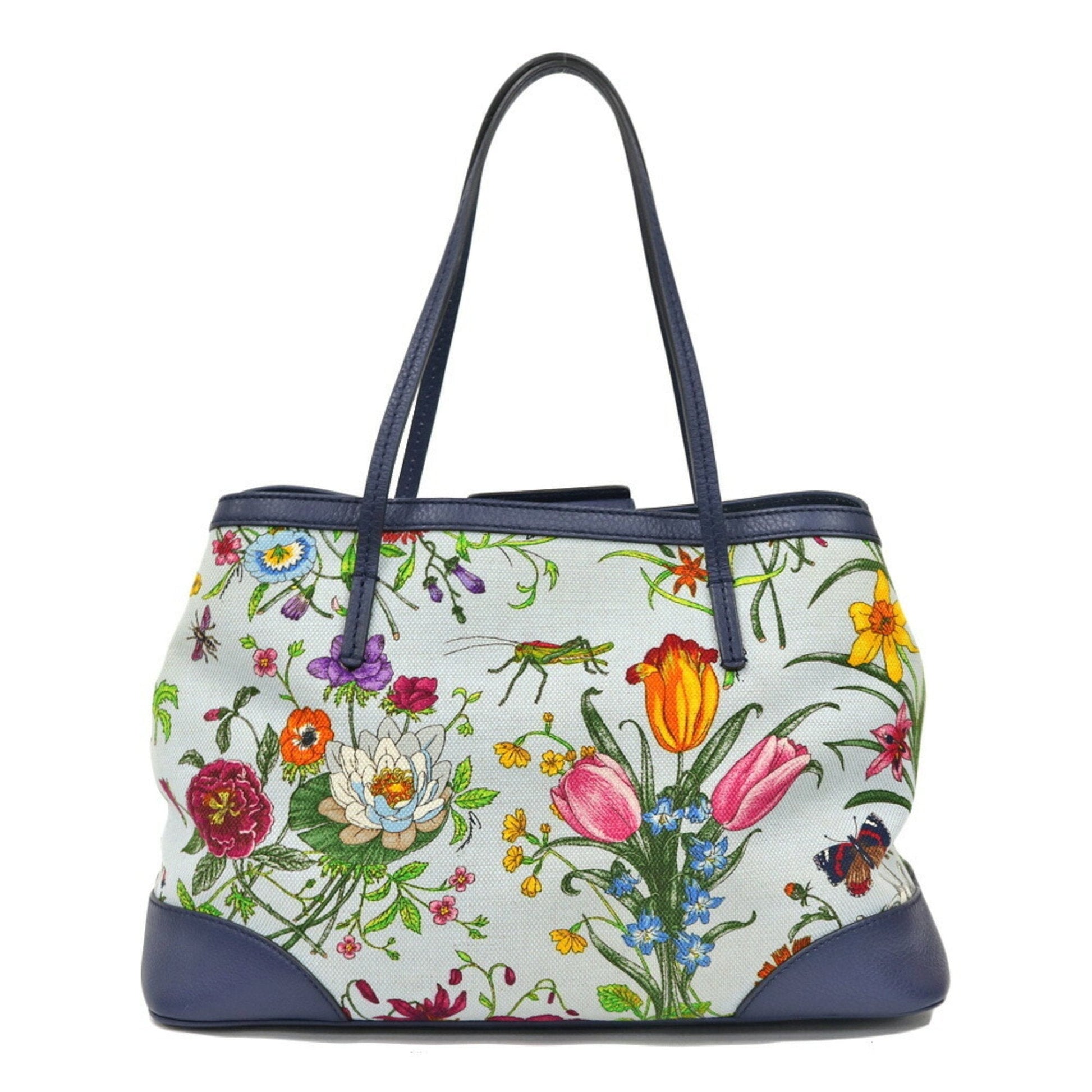 Gucci Flora Blue Canvas Tote