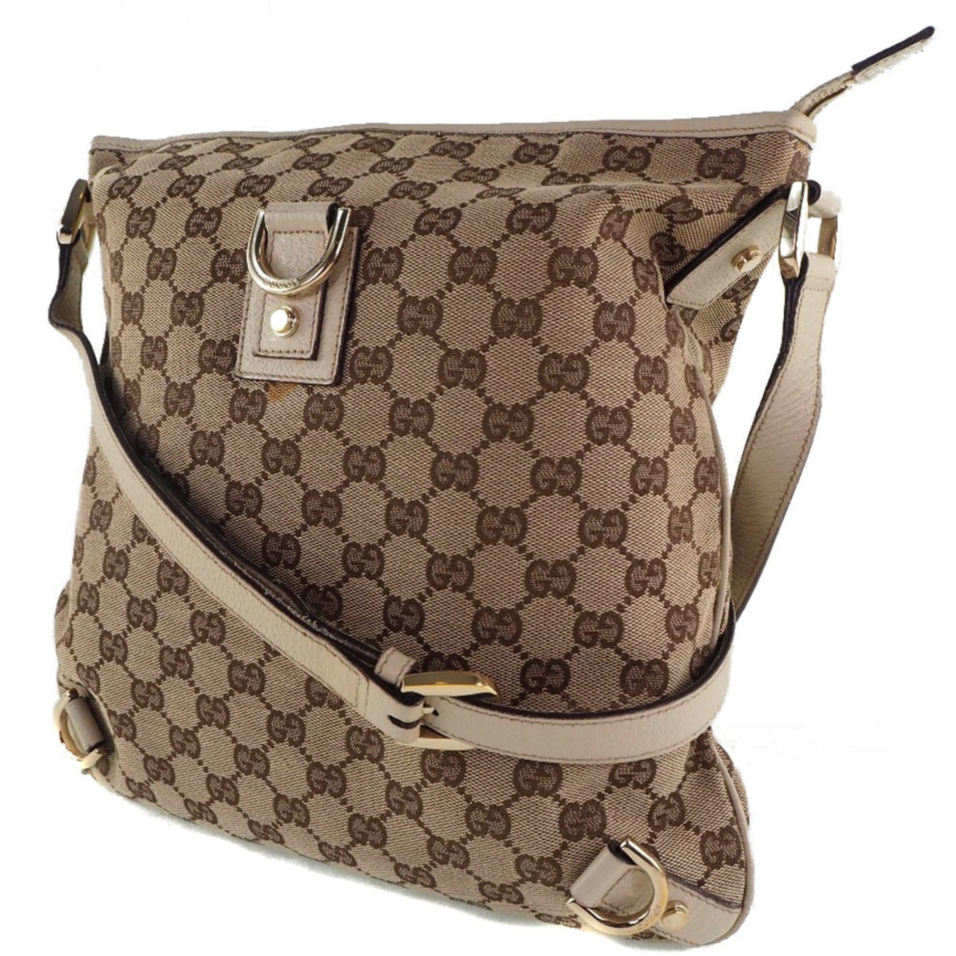 Gucci Lou Monogram Leather Canvas Crossbody