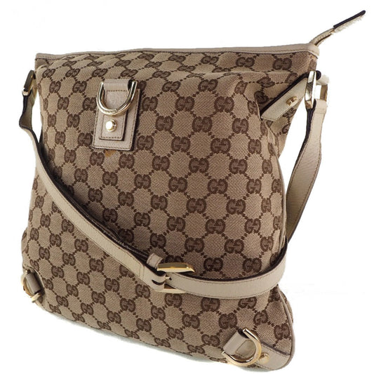 Gucci Lou Monogram Leather Canvas Crossbody