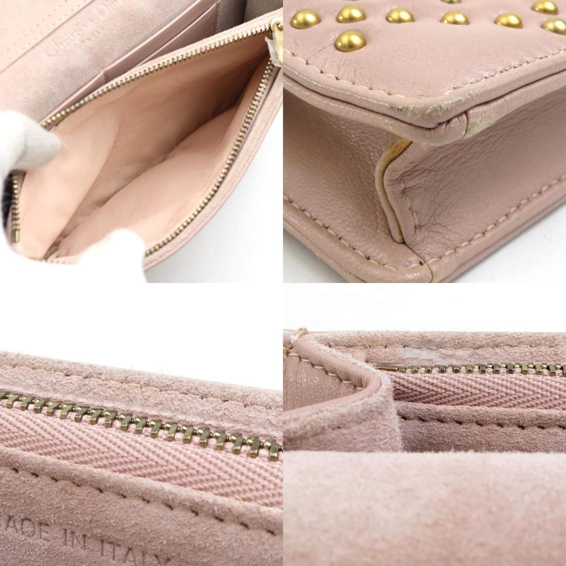 Christian Dior Pink Leather Handbag Shoulder Bag  