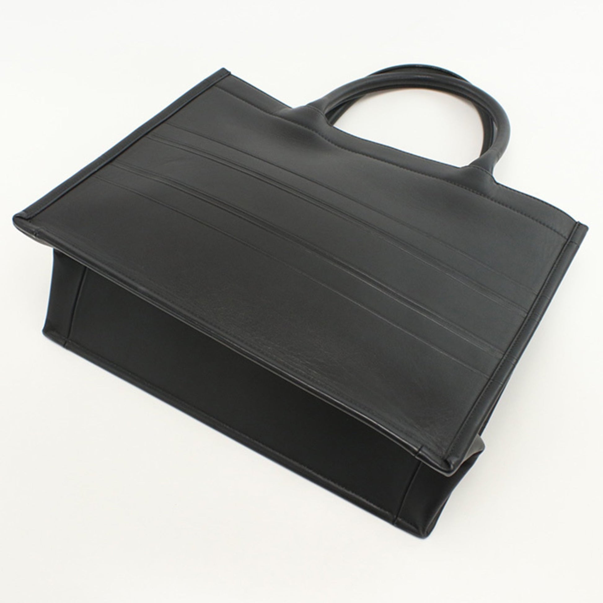 Christian Dior Black Leather Tote Bag  