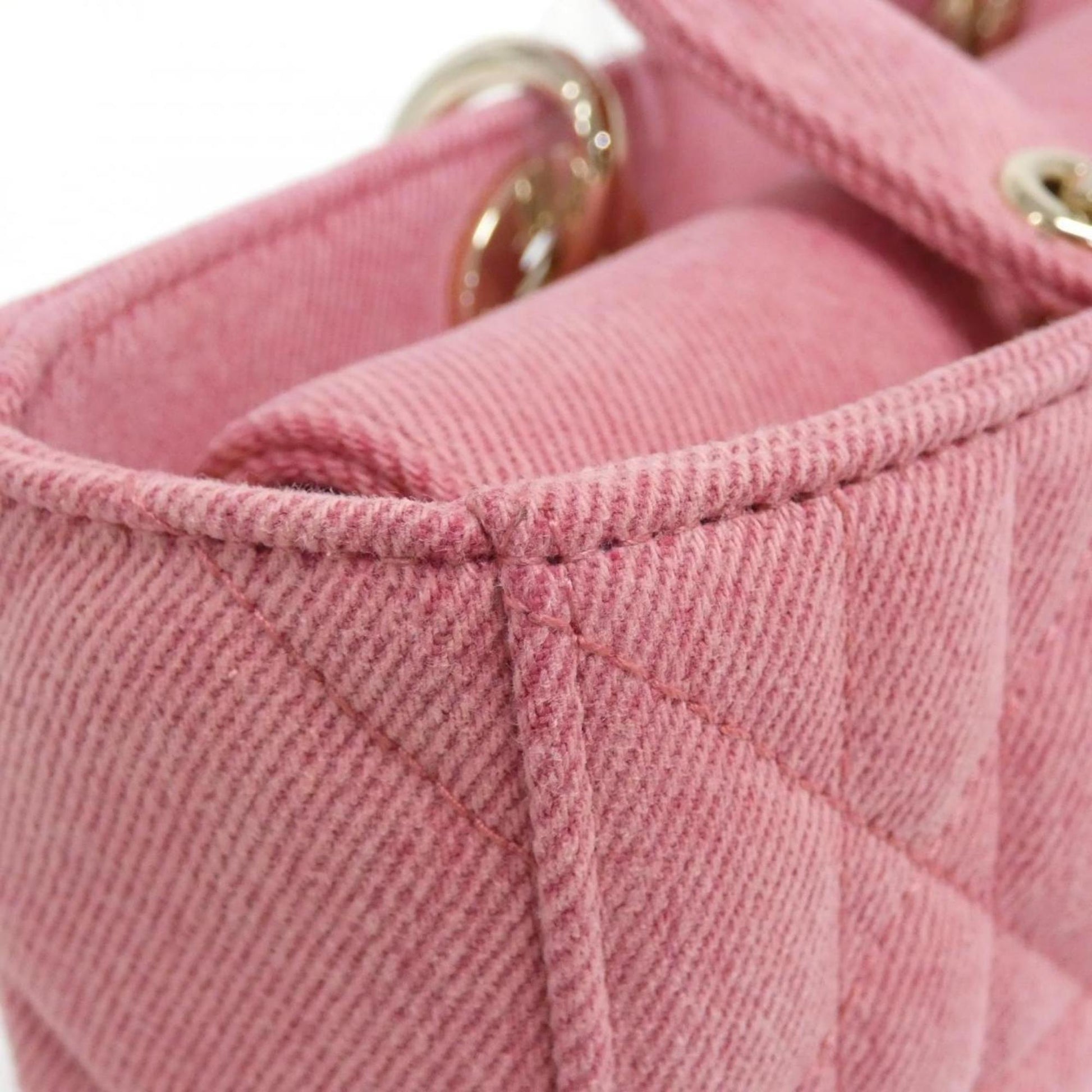 Christian Dior Pink Denim Handbag  